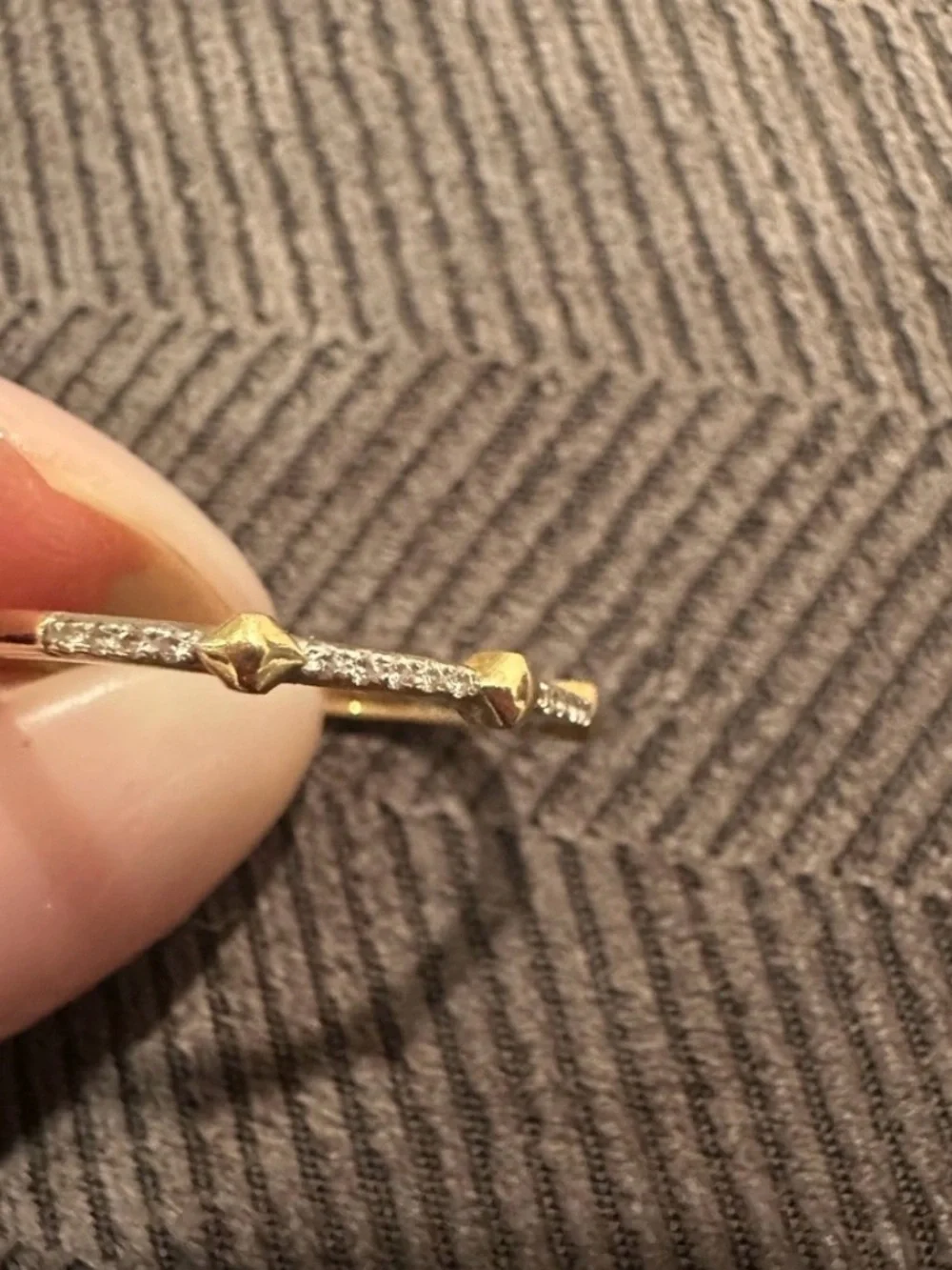 Cleo Diamond 18K yellow gold stacking ring - firm on price